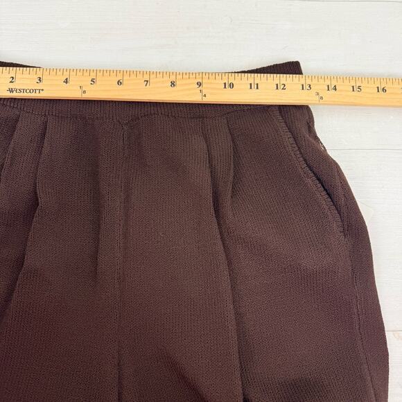 St. John Collection Pull On Pants Size 8 Santana Knit Chocolate Brown Classic - Picture 7 of 12